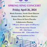 Announcing the BCC Spring Sing Concert on April 26th, 2024