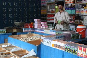 Traditional herbal dispensary, Northern Pakistan
