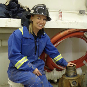 Jessica Canning on Panther 3 drilling rig