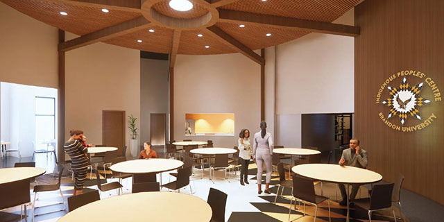 Indigenous Peoples’ Centre Gathering Space (renderings courtesy Brook McIlroy)