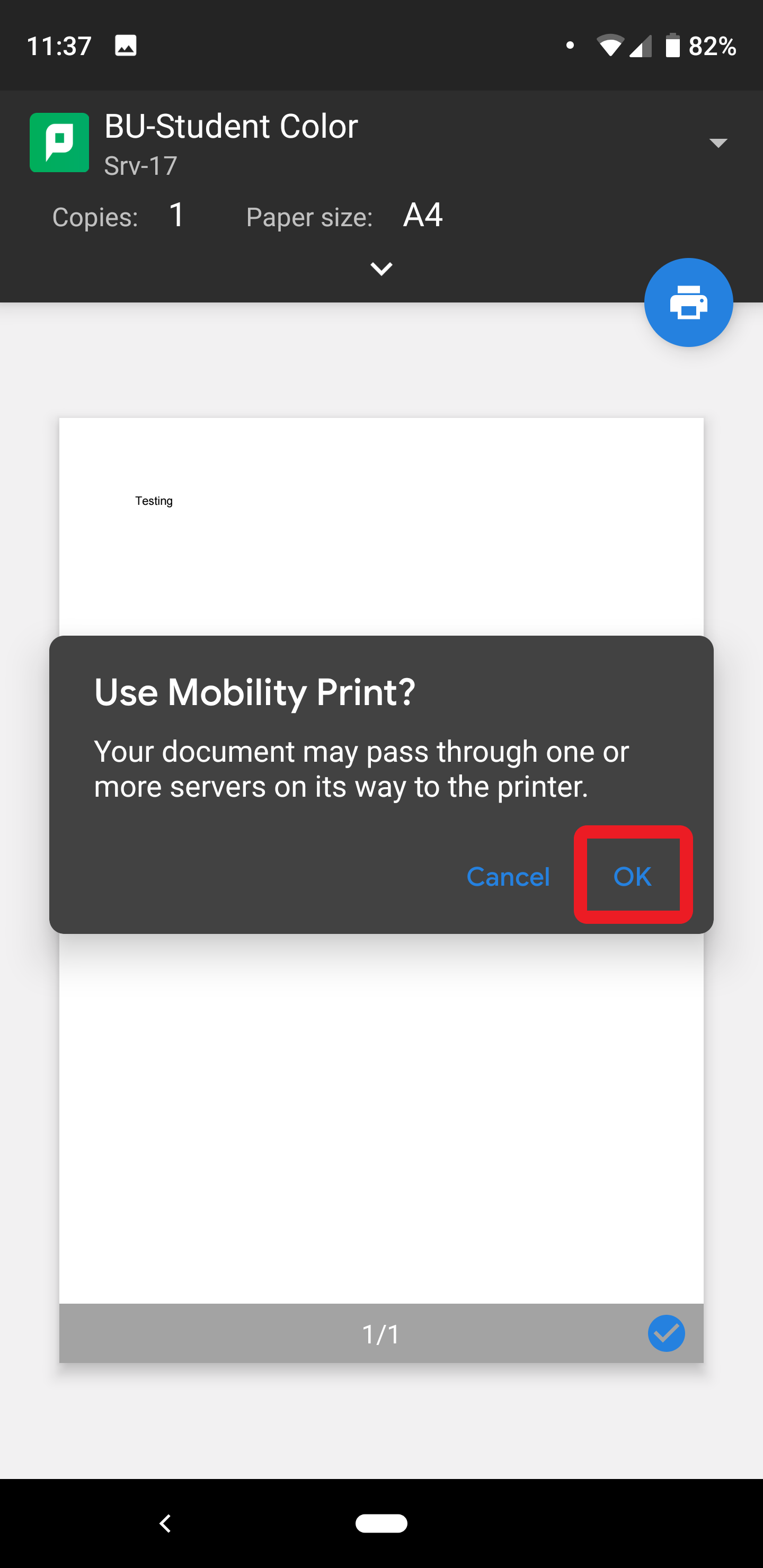 Student Printing for Android | Helpdesk