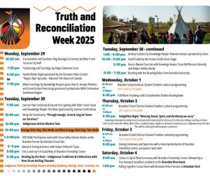 Truth and Reconciliation Week schedule. Text version of schedule linked in article.