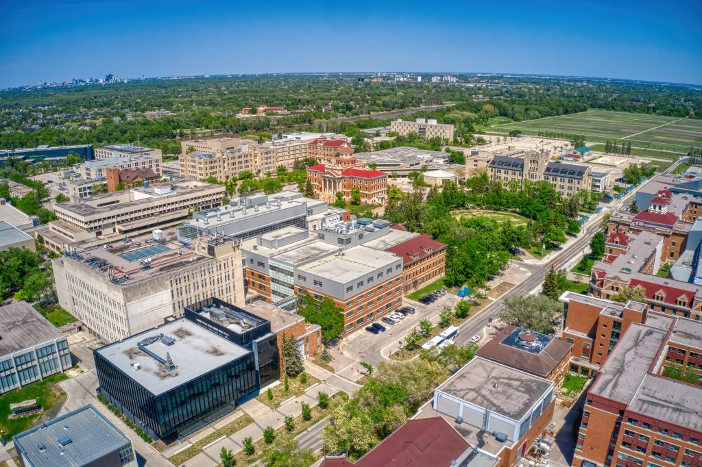 Aerial View of the University of Manitoba in Winnipeg.