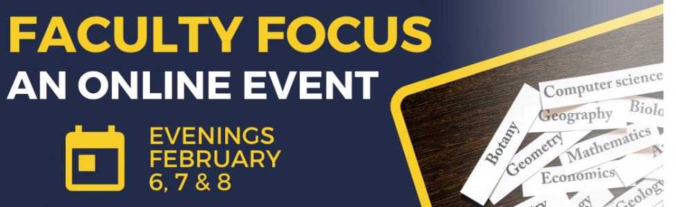 Image says Faculty Focus: An Online Event